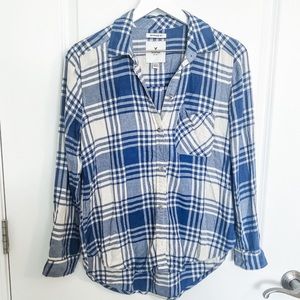 Boyfriend fit flannel button up